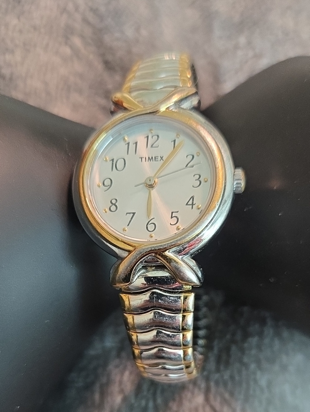 Timex Two-Tone Gold and Silver Women's Stretch Watch
